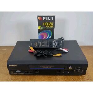 Panasonic PV-V4621 Blue Line VCR VHS Player Video Recorder w/ Remote & Cables